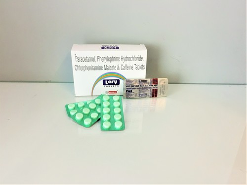 Phenylephrine Hcl, CPM , Paracetamol, Caffeine TAB