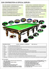 Sharma S-1 Premium Billiard Table (BSFI APPROVED)
