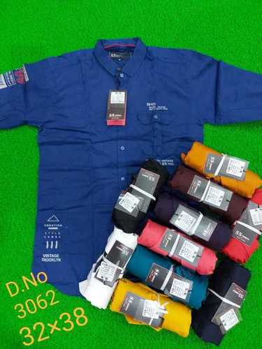 Kids Shirts - Cotton Blend, Size 32x38, Blue | Elegant Long Sleeve Design, Smooth Fabric, Attractive Colors for Daily Wear