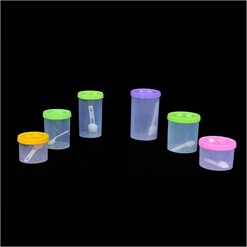 6 Pcs Container Set - HDPE & PVC Material, Round Shape, Transparent | Durable, Lightweight, Easy to Clean, Customizable Size & Color Options