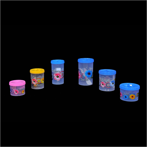 Plastic Printed Container Set - HDPE, Round Shape, Transparent | Durable, Lightweight, Customizable Size, Color, and Design for Versatile Food Storage