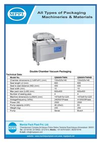 Double Chamber Vacuum Packaging Machine