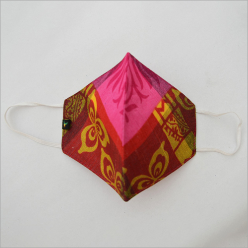 Cotton Designer Mask - 100% Cotton, White-Yellow | Alluring Prints, Skin-Friendly, Reusable, Covers Mouth and Nose Completely