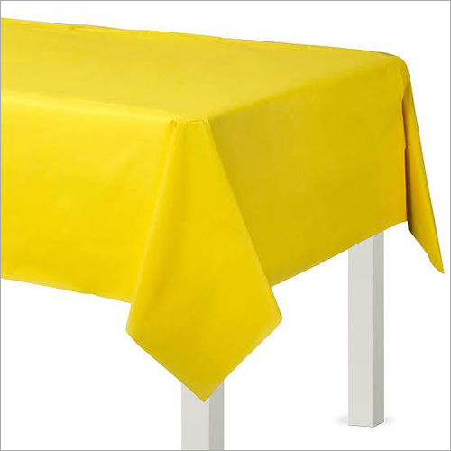 Plain Table Cover - Yellow Rectangular Design | Soft Textured, Stain-Resistant, Anti-Tear Fabric