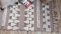 Brown Accent Cotton Pile Rug