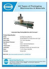 Automatic Bag Closing Machine with Conveyor