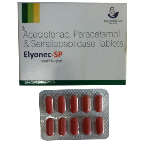 Aceclofenac Paracetamol and Serratiopeptidase Tablet