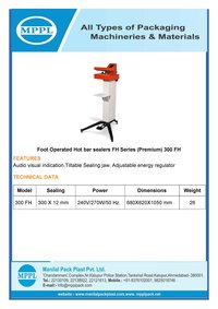Foot Operated Hot bar sealer FH Delta series (Economy)