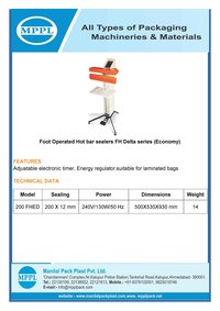 Foot Operated Hot bar sealer FH Series (Premium)