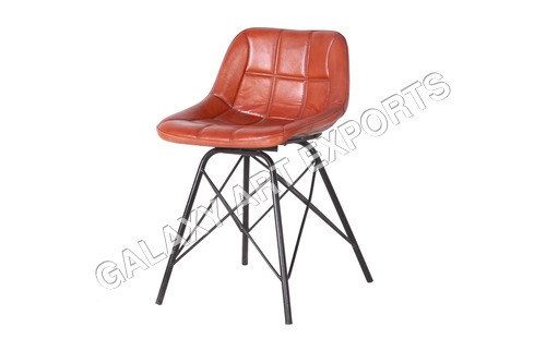 Metal Leather Dining Chair