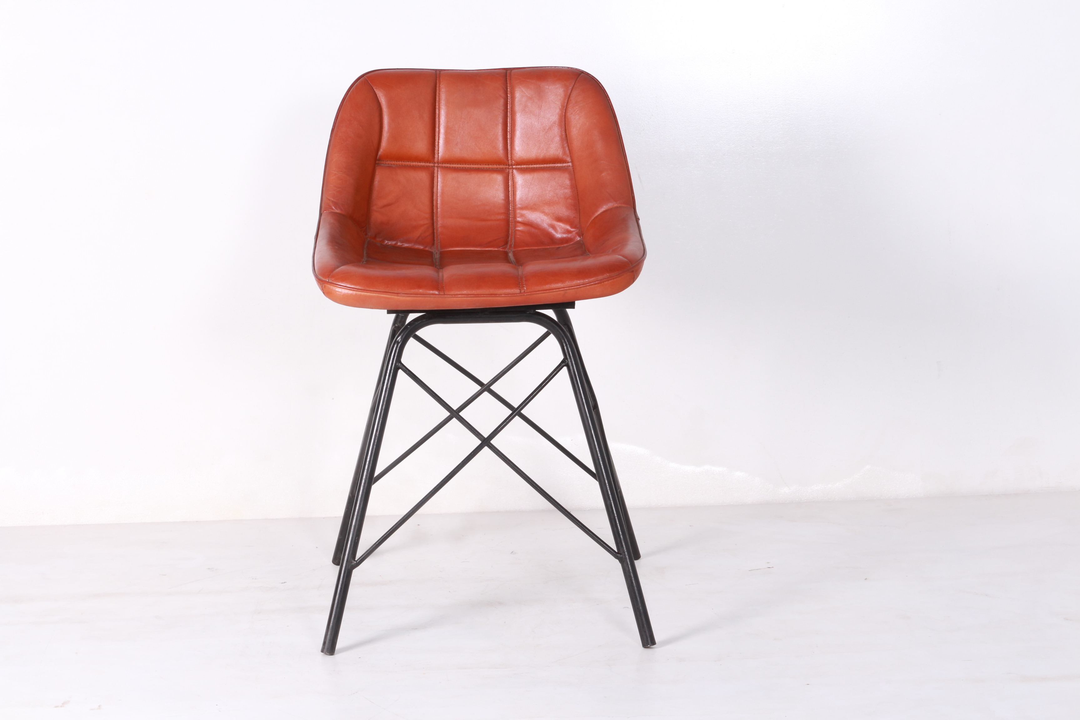 Metal Leather Dining Chair