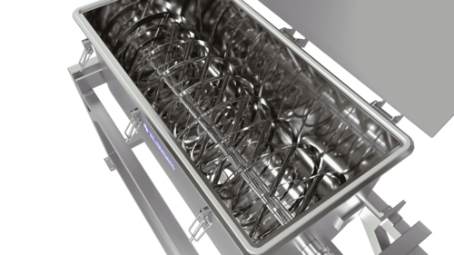 Ribbon Blender - SS316L & SS304, 10-4000 Liter/Day Capacity, Manual Operation, Bottom U Shape Tank - Internal-External Blade Design, 1-Year Warranty