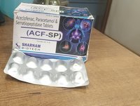 Aceclofenac,Paracetamol & Serratiopeptidase Tablets