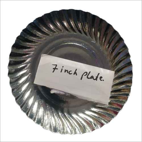 Silver 7 Inch Round Paper Plate