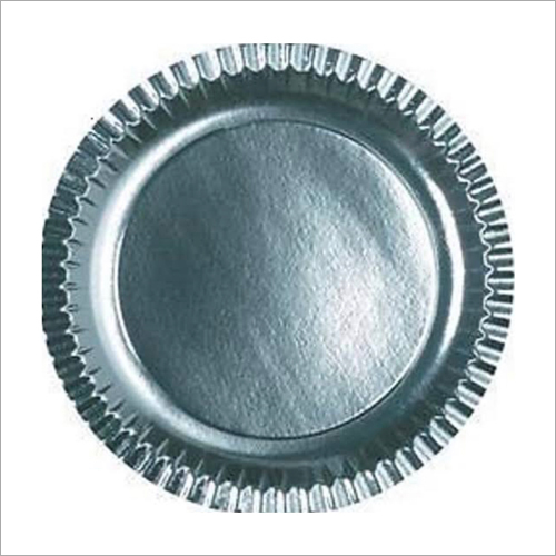 Silver Disposable Round Paper Plate