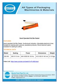 Hand Operated Hot Bar Sealer