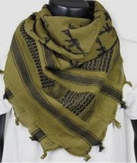 Olive Drab Peru Craneo Espada Gun Rifle Pistola Shemagh Bufanda Scarf