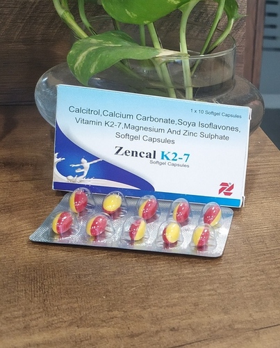 Calcitrol Calcium Carbonate, Soya Isoflavones, Vitamon K2-7, Magnesium and Zinc Sulphate Softgel Capsules