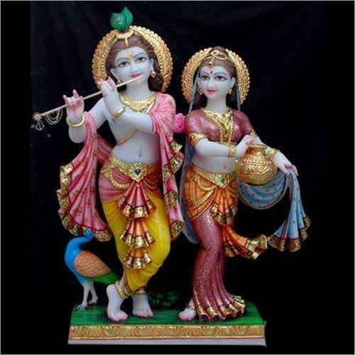 Radhey Krishna Marble Statue