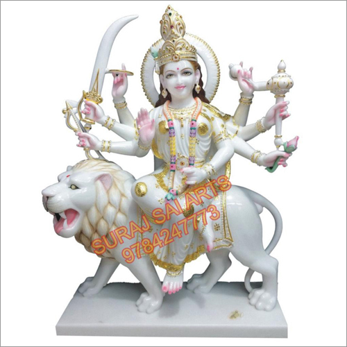 Durga Mata Marble Statue