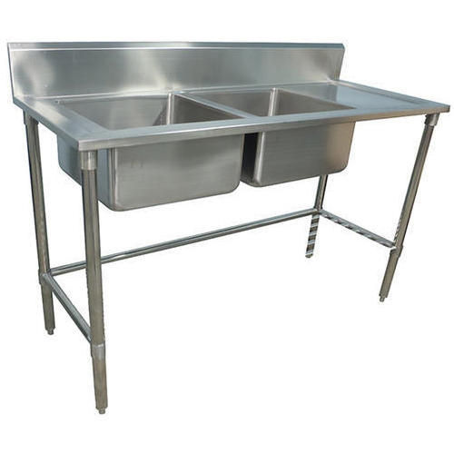 Stainless Steel Commercial Two Sink Unit