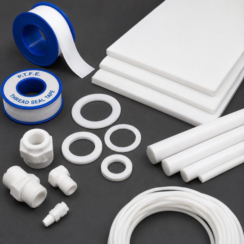 Ptfe Products - White Ptfe Rods & Sheets | Temperature Range 260â°c, Tensile Strength 20mpa, Ideal For Industrial Applications, Seals, Gaskets, Bearings, Astm Standards