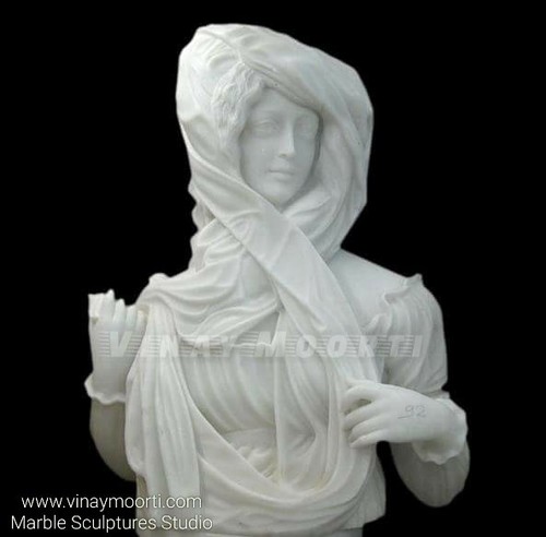 White Realistic Marble Garden Statue