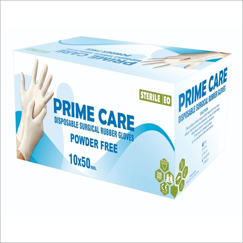 White Disposable Surgical Rubber Gloves