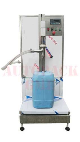 Semi Automatic Weighing Liquid Filler / Semi Automatic Weight Metric Oil, Ghee, Filling Machine