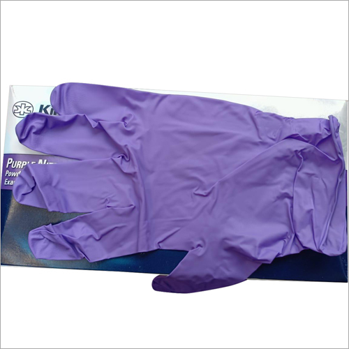 Safety Rubber Hand Gloves - Superior Quality Material , Purple Color, Puncture Resistant, Disposable, Medical Grade