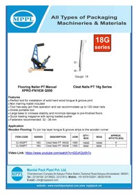 Flooring Nailer PT Manual XPRO-FN1838 Q500
