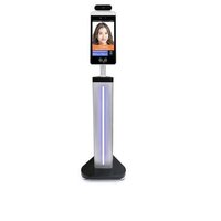 Face Recognition Temperature Detection Kiosk - 24cm X 12.8cm X 2.5cm, 1.9 Kg Weight, Touch Screen Monitor | Non-contact Thermometer, Biometric Fever Detection, Automatic Sanitizer Dispenser, Covid-19 Alert System