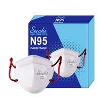 N95 Mask With Head Loop - Non Woven & Melt-blown Fabric, 95% Efficiency Against 0.3 Micron Particulates, Breathable, Soft Lining, Unisex, White