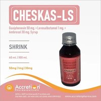 Cheskas-LS (Guiphenesin 50mg, Levosalbutamol 1mg y jarabe de Ambroxol 30mg