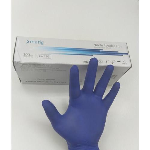 White Blue Nitrile Gloves