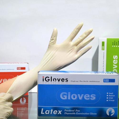 White Latex Examination Gloves