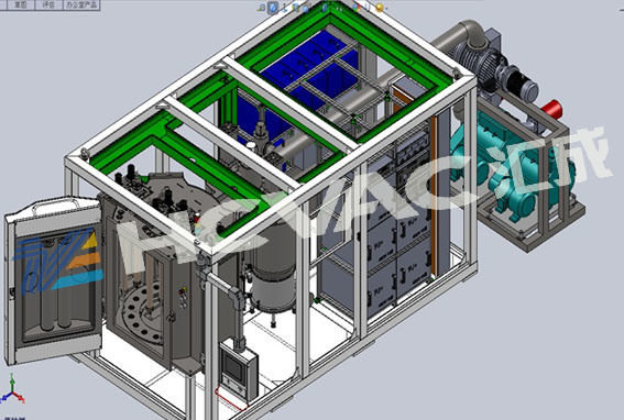 HCVAC Eyeglass Frame Titanium Nitride Pvd Vacuum Coating Machine