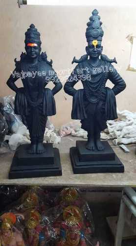 Black Marble Vitthal Rukmini Statue