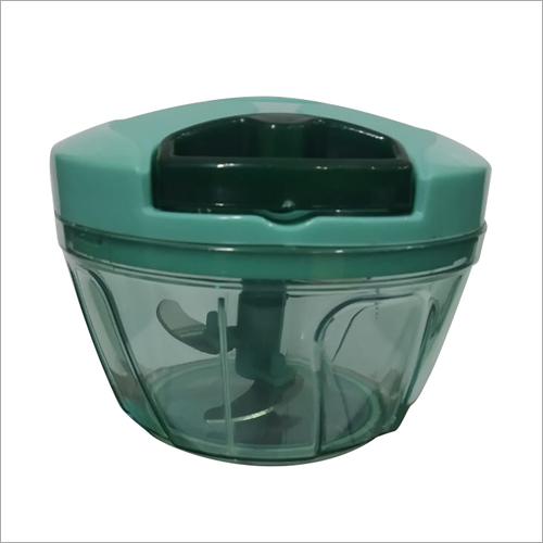Quick Chopper - Plastic Body, Adjustable Size, Blue Color | Durable, Lightweight, Easy To Use, Equipped With Food-Grade Stainless Steel Blade