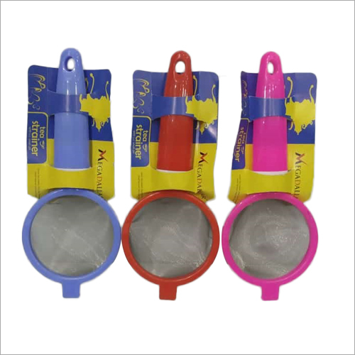 Tea Strainer - Plastic Material | Heat Resistant Impact Resistant Polish Finish Available in Blue Red Pink Colors
