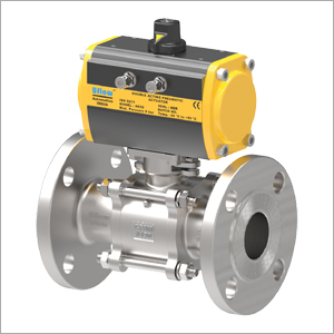3 Piece Flange End Pneumatic Operated Ball Valve Application: All Application