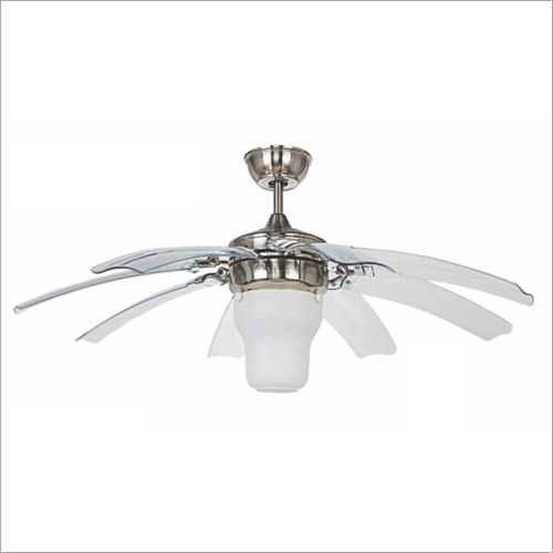 Chrome Acrylic Finish Remote Control Fan With Light