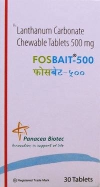 Fosbait Lanthanum Carbonate Tablets - 500mg Strength | Pack Of 30 Tablets, Prescription-only Medication For Effective Treatment Under Medical Guidance