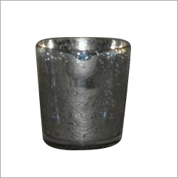 Glass Silver Candle Holder