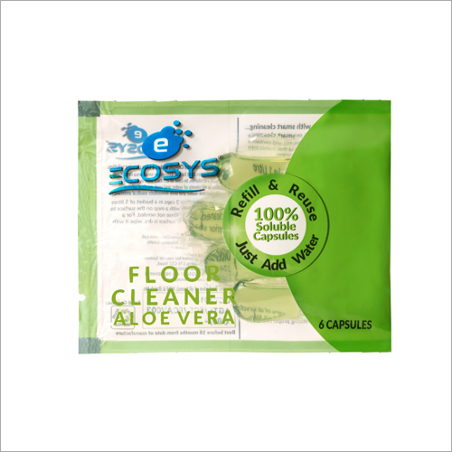 Ecosys 1 Ltr Floor Cleaner Aloevera Capsule - 6 Small Size Capsules, Reusable | Fresh Fragrance, Ready to Use in 2 Minutes
