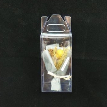 6.5x6.5x12 CM PVC Transparent Gift Box With Handle