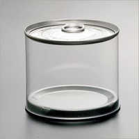 Round Cylinder Plastic Packaging Box With Tin Lid