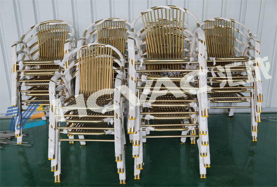 HCVAC Stainless Steel Railing Table Chair Titanium Gold PVD Vacuum Coating Machine