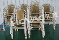 HCVAC Stainless Steel Railing Table Chair Titanium Gold PVD Vacuum Coating Machine