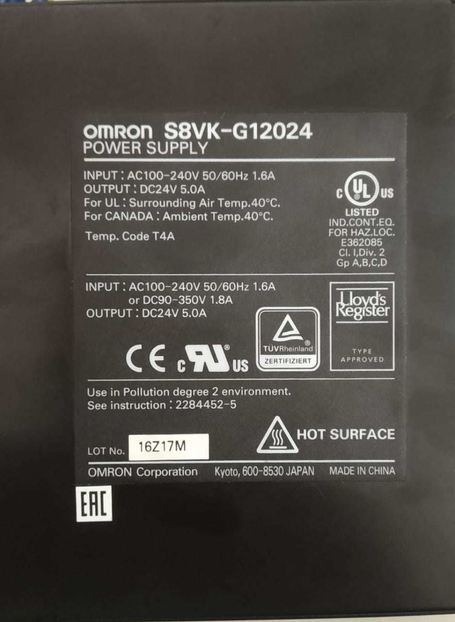 OMRON  POWER SUPPLY  S8VK-G12024